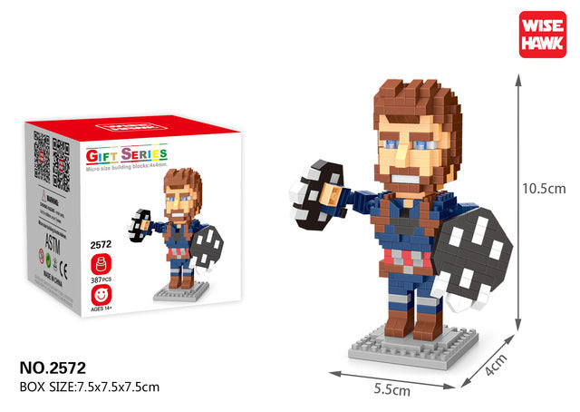 Disney Movie building blocks Bricks assembly Spiderman Ant-Man Venom Captain Anime Mini Action Figures Heads Toys kids Gifts