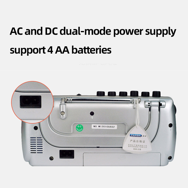 Portable Cassette Player Tape Recorder Walkman Music Speaker FM MW Radio for Elderly,Kids Learning Language(220V))l