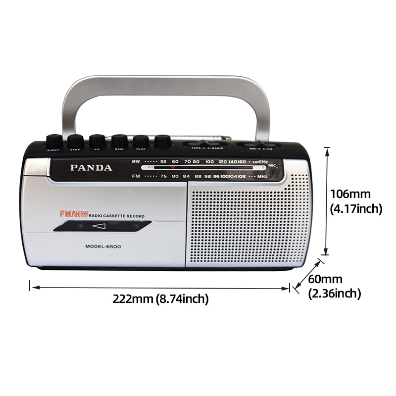 Portable Cassette Player Tape Recorder Walkman Music Speaker FM MW Radio for Elderly,Kids Learning Language(220V))l
