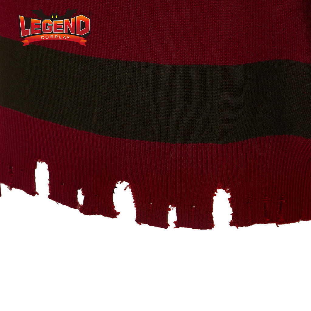 Freddy Krueger Cosplay Sweater Horror Costume A Nightmare On Elm Street Long Sleeve Knitted Striped Top Clothes for Women Men