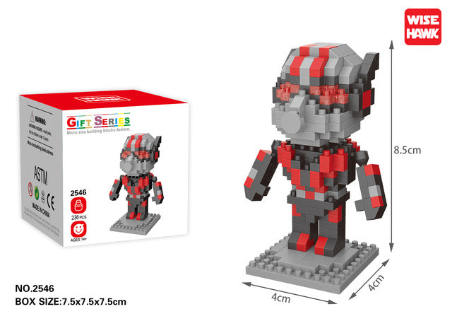 Disney Movie building blocks Bricks assembly Spiderman Ant-Man Venom Captain Anime Mini Action Figures Heads Toys kids Gifts
