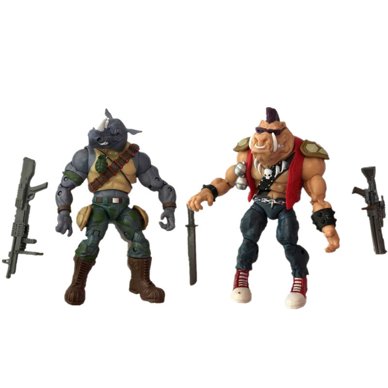 Teenage Mutant Ninja Turtles PVC Model Figures Anime Action Bull head Pork noodles Shredder Genuine bulk cargo Toys Gift