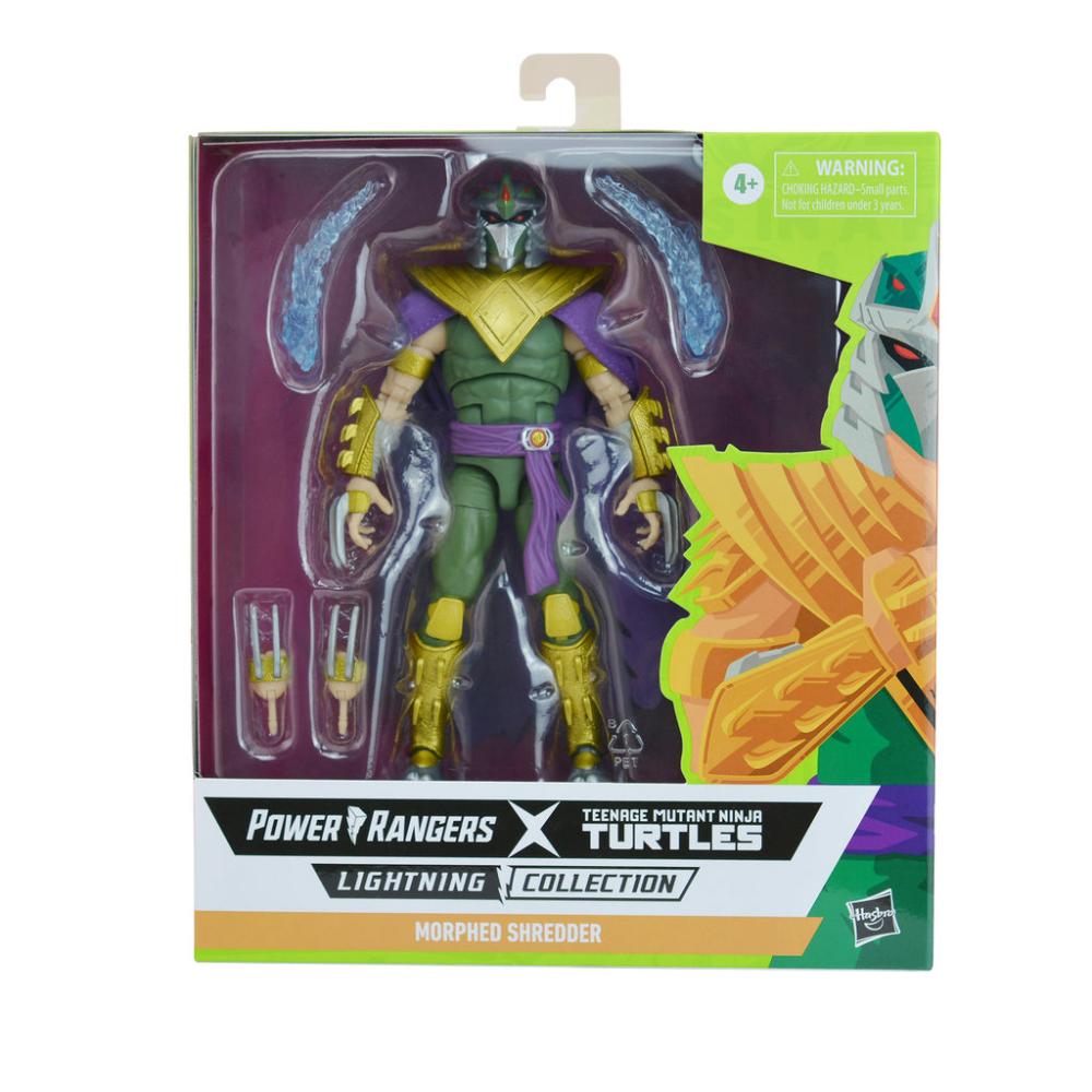 Original Power Rangers X Teenage Mutant Ninja Turtles Lightning Collection Morphed Shredder 6" Action Figure Collection Model