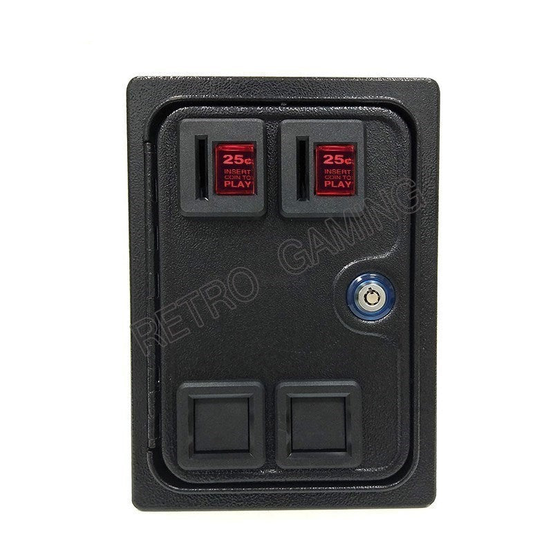 Arcade Double Coin Door Token 25 Cent Accepto