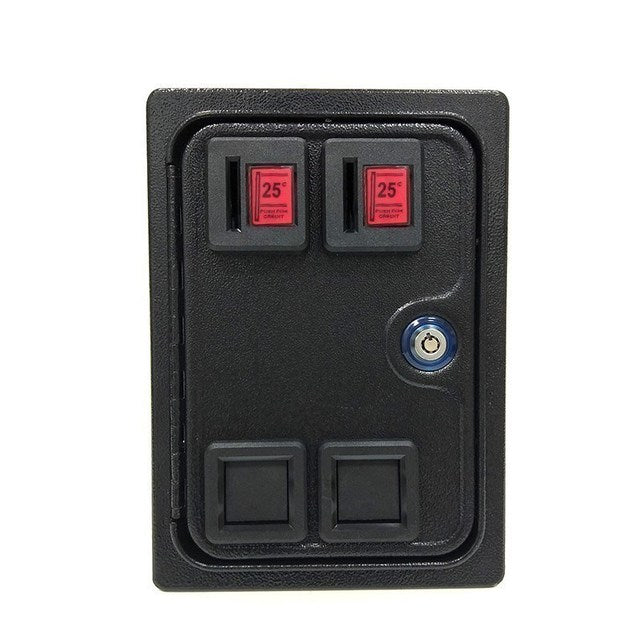 Arcade Double Coin Door Token 25 Cent Accepto