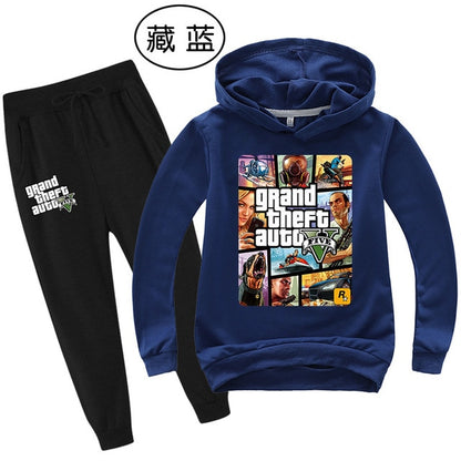 Game Grand Theft Auto Hoodie and Pants Set for Kids