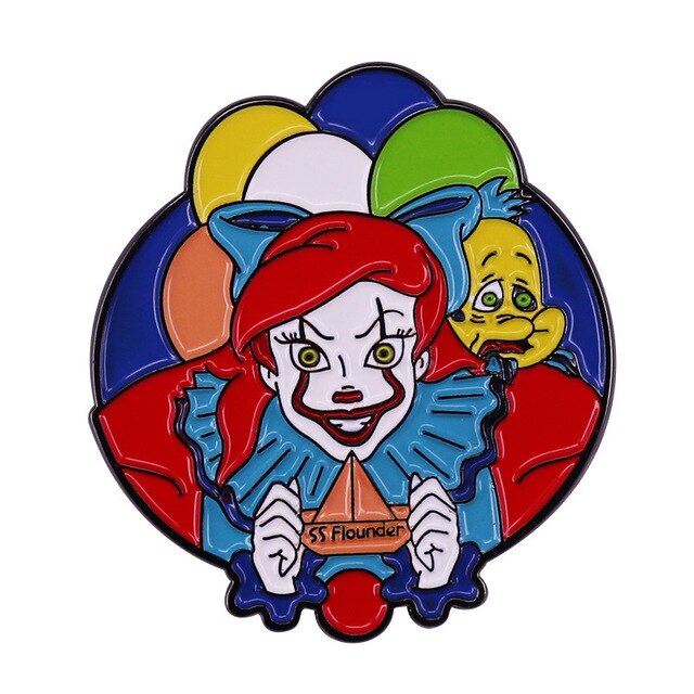 Little Mermaid Clown Enamel Pin