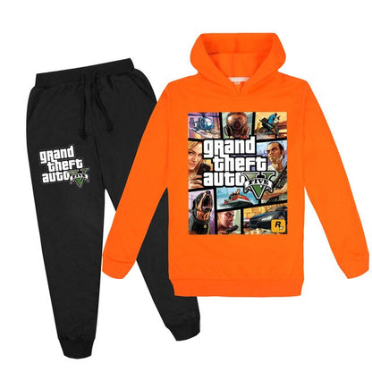 Game Grand Theft Auto Hoodie and Pants Set for Kids