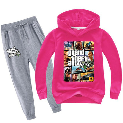 Game Grand Theft Auto Hoodie and Pants Set for Kids