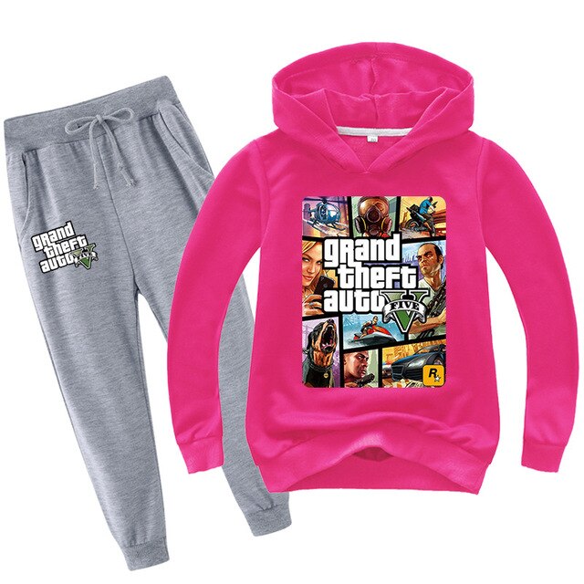 Game Grand Theft Auto Hoodie and Pants Set for Kids