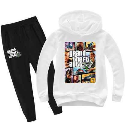 Game Grand Theft Auto Hoodie and Pants Set for Kids