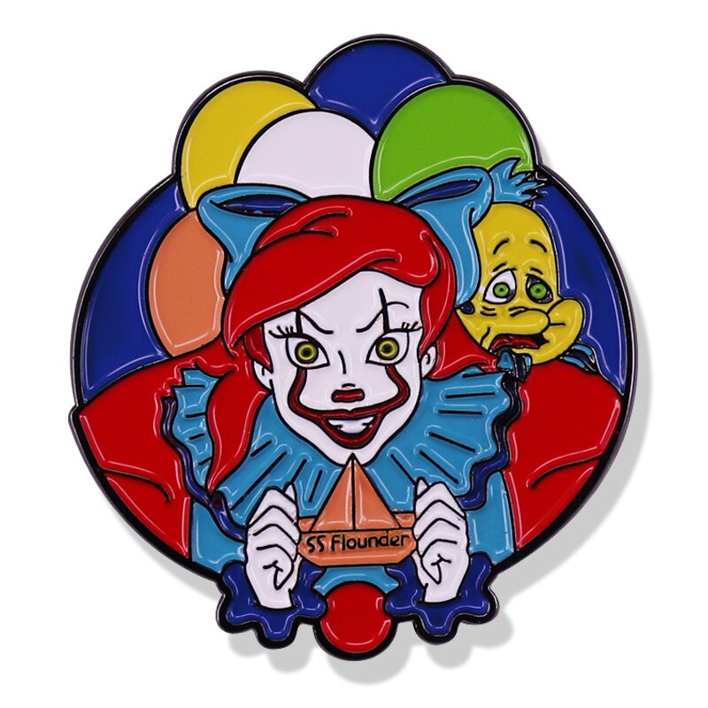 Little Mermaid Clown Enamel Pin