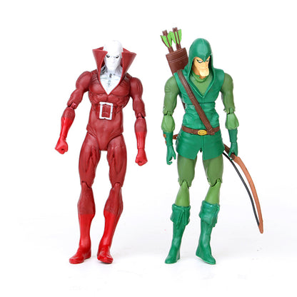 16cm Green Arrow Action Figures Deadman Superheroes Mr. Miracle Model Movable Joint Figurines Collectible Dolls Kids Toys 4pcs