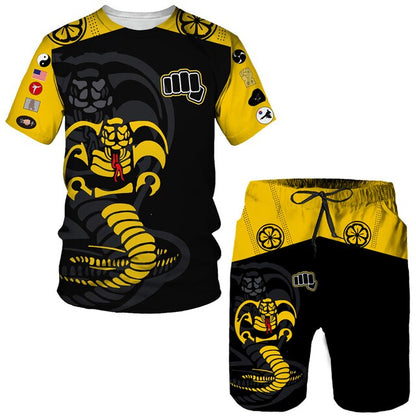 Cobra Kai Sublimated T-shirt and Shorts Suit