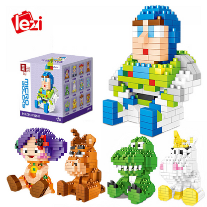 Disney Toy Story building blocks Bricks assembly Buzz Lightyear Anime Mini Action Figures Heads Toys kids Christmas Gifts