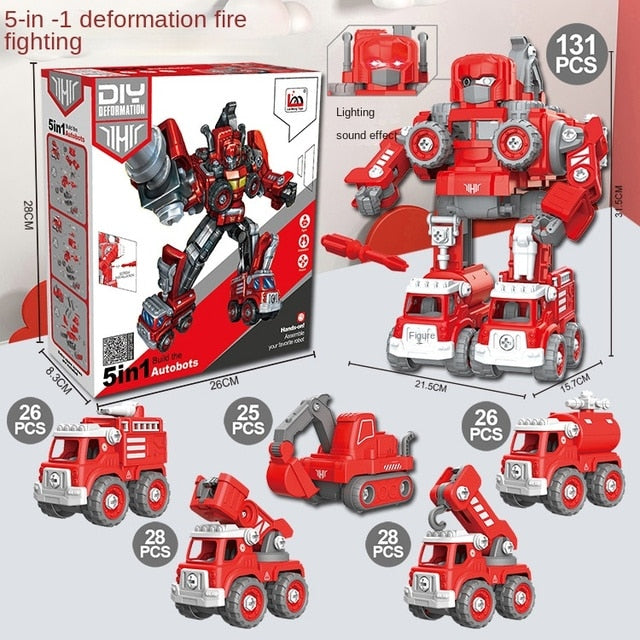 5 in 1 Robot Autobot Building Toys