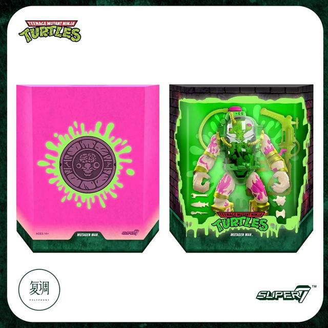 Super7 Teenage Mutant Ninja Turtles Mutagen Man Glow in the Dark Anime Action Figure 3.75inch Collectible figurines Model Toys