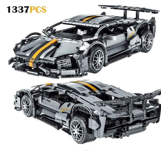 Racing Car Building Blocks Model Kit (Bugatti, Lamborghini and Apollo IE)