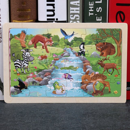 Wooden 30pc Animal Puzzles for Children