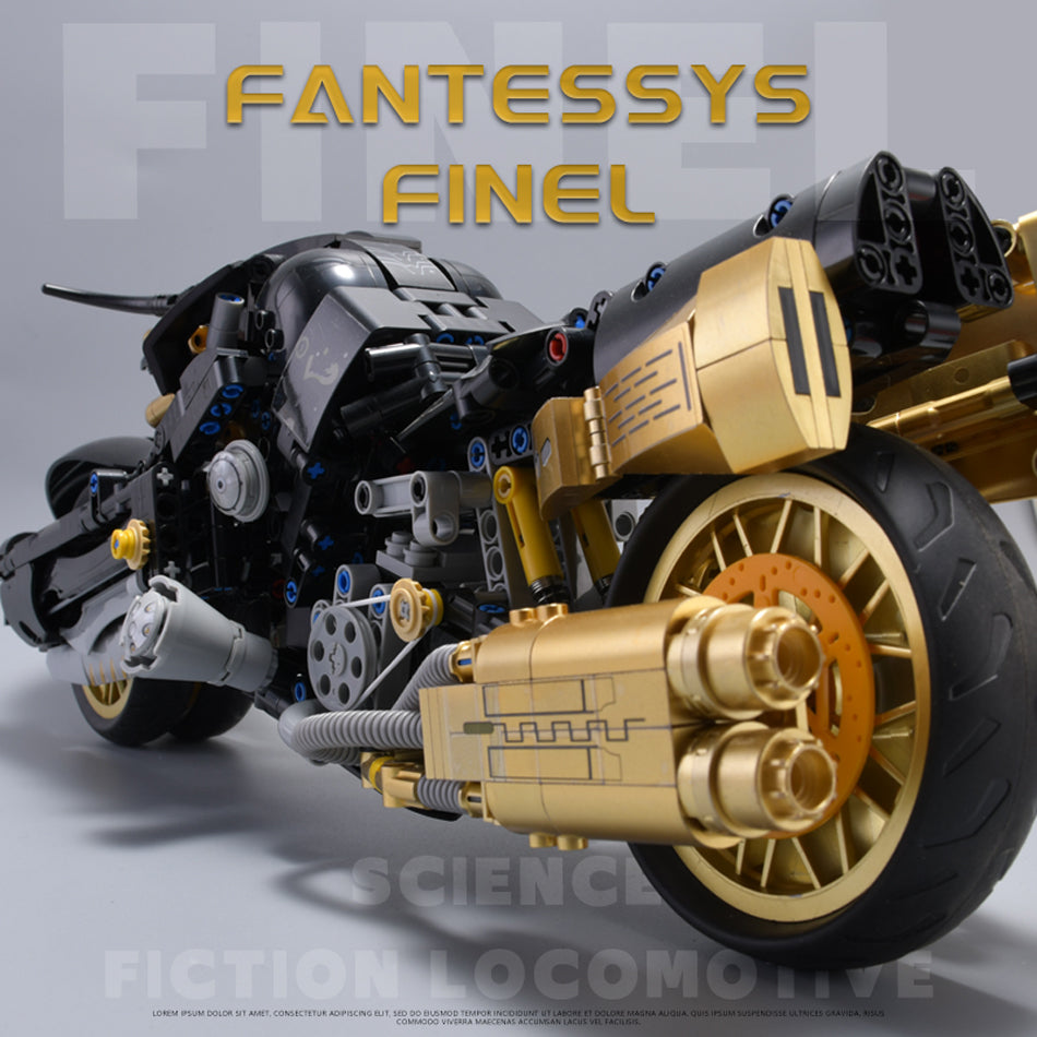 High-tech Final Fantasy Motorcycle Assembling Model Building Blocks