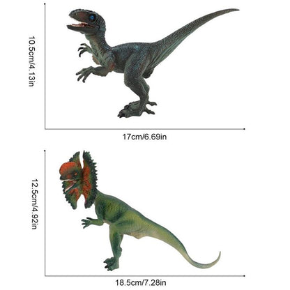 Dilophosaurus Dinosaurs Figure Jurassic World Dilophosaurus Simulation PVC Action Model Toys Raptor Dinosaurs Ornaments for Kids