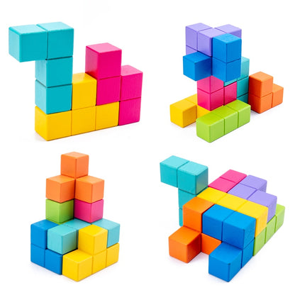 3D Wooden Tetris Style Puzzle Logic Game