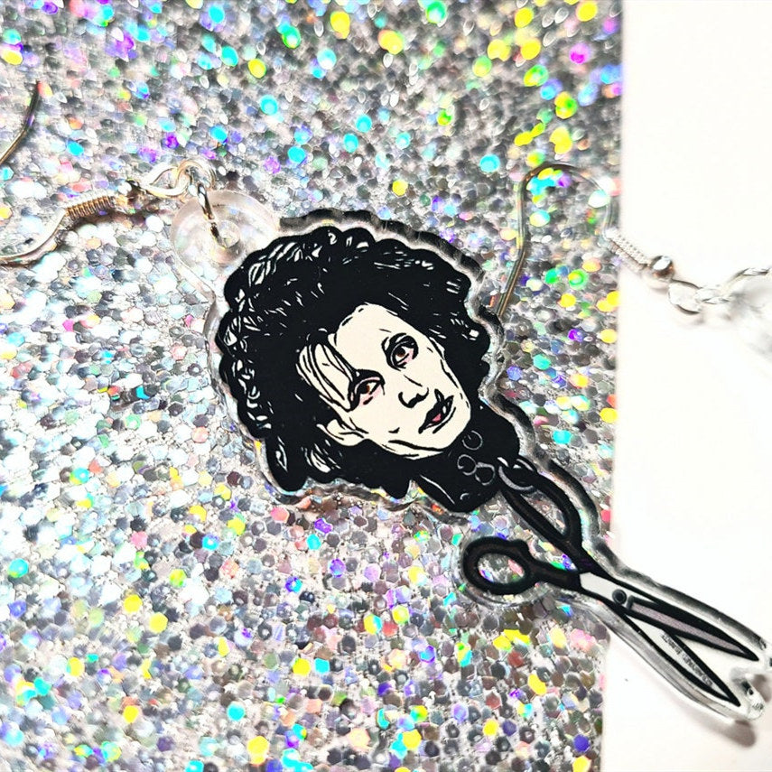 Edward Scissorhands Acrylic Earrings