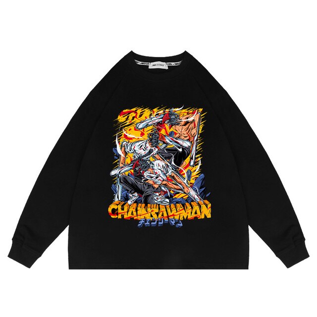 Chainsaw Man Crew Neck Sweaters