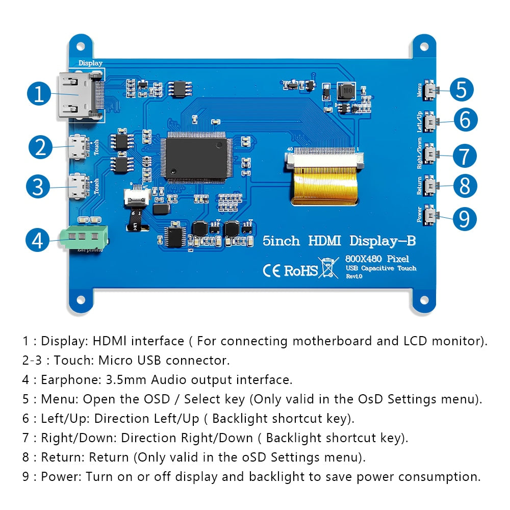 5inch LCD Touch Display