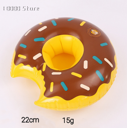 Inflatable Cup Holder Swimming Pool Accessories Drink Floating Donut Pool Float Swimming Ring Party Toys Beach Bar Mini