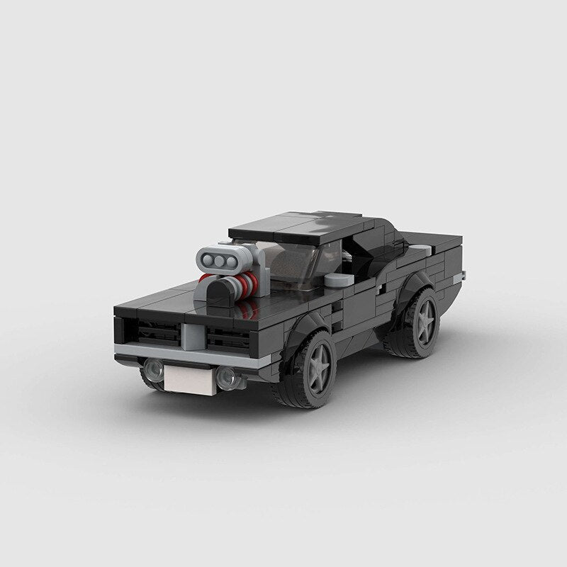 Black Muscle Car Building Blocks