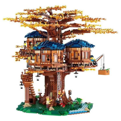 1013pcs Tree House Leaves Model Building Blocks Bricks with Figures Kids Educational DIY Toys Birthday Gift