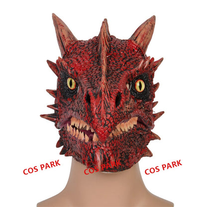 Red Dragon Moving Mouth Mask