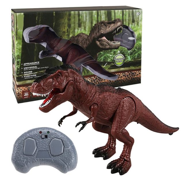 Kids Remote Control Animals Toy Dinosaur with Walking Roars Glow Eyes Tyrannosaurus Triceratops Lizard Toys for Boys Girls