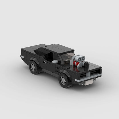 Black Muscle Car Building Blocks