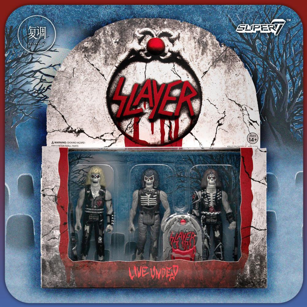 Super7 Slayer Metal Rock Band Fiend Skeleton Action Figure