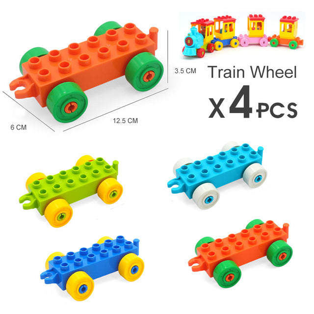 Colorful DIY Building Blocks Big Size Brick Bulk Bricks Base Plates Compatible With Duplo Kids Educational Toys For Children