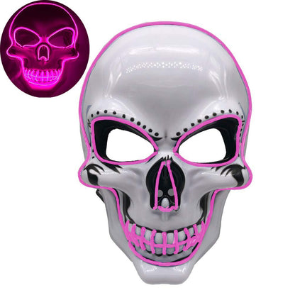 Neon LED Light-up Skeleton Halloween Mask