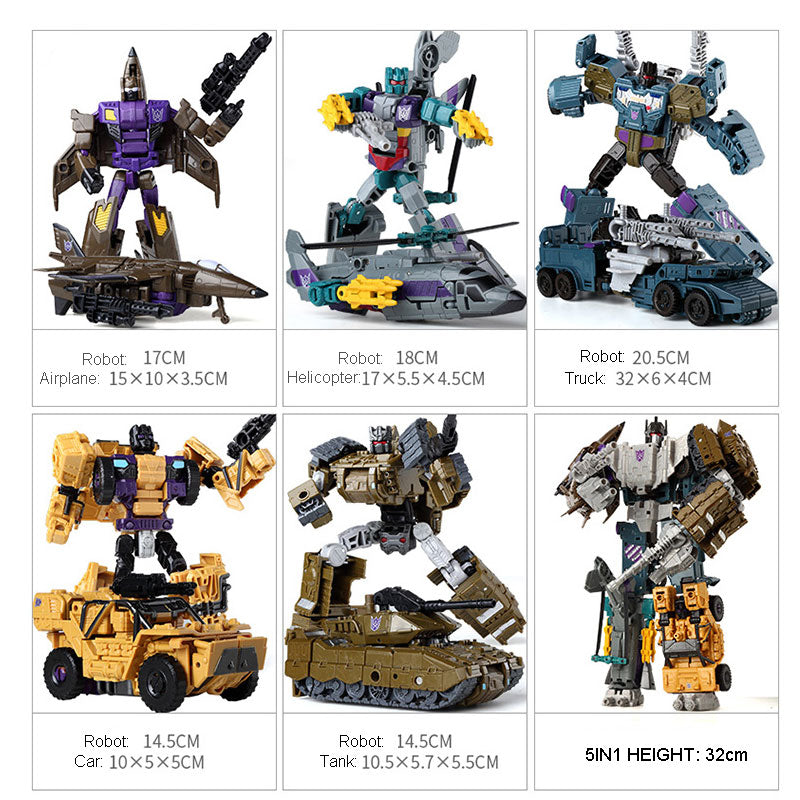 Transform 5 in 1 Combiners Bruticus Action Figure Toy