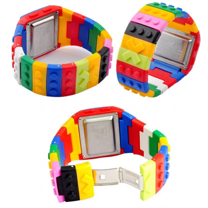 Colorful Digital Watch and Building Block Capable