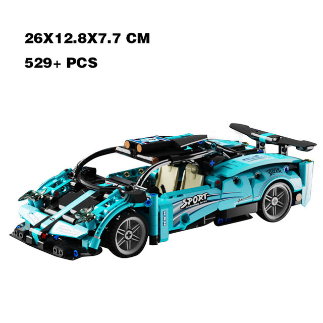 400pcs+ STEM Building Blocks Racing Car High-Tech Brick Model Kit