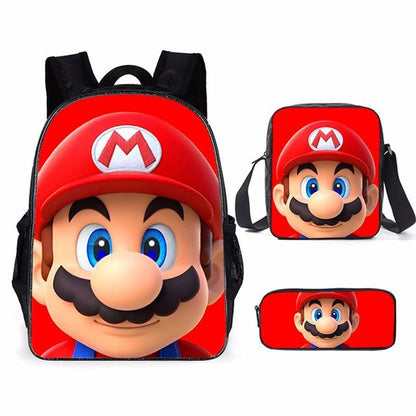 Super Mario Bro Sonic Children School Bag Backpack