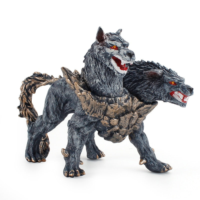 Mythical Cerberus Double Headed Wolves Figures