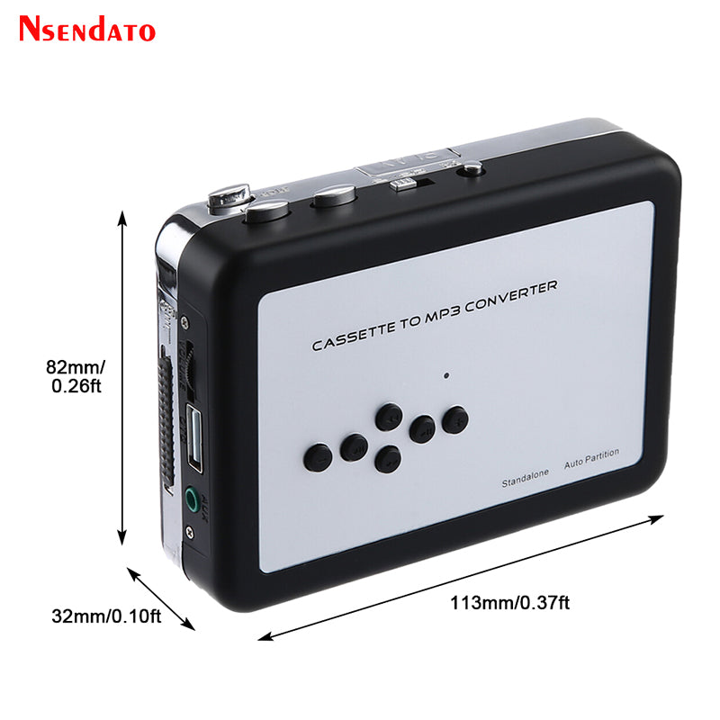 Ezcap 231 USB Cassette Tape Music Audio Player to MP3 Converter Tapes Cassette  Player Recorder Save MP3 File to USB Flash/USB