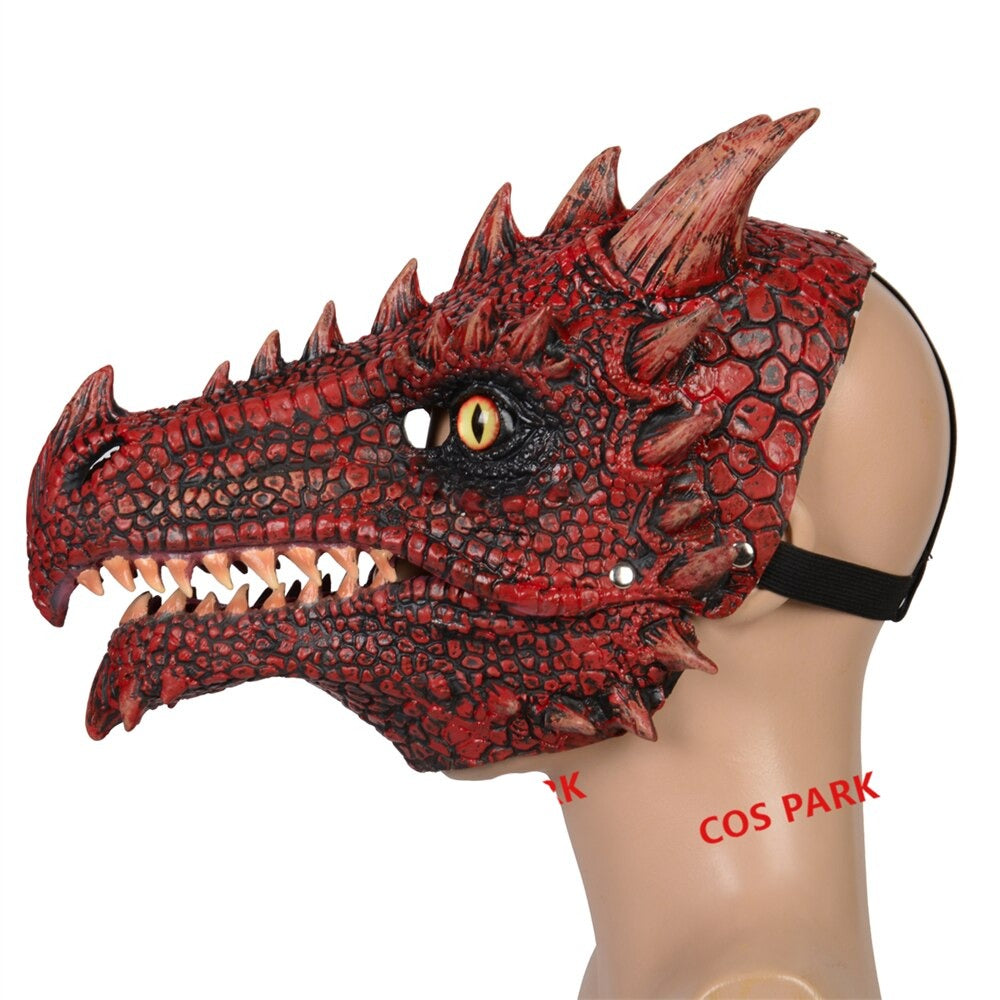 Red Dragon Moving Mouth Mask