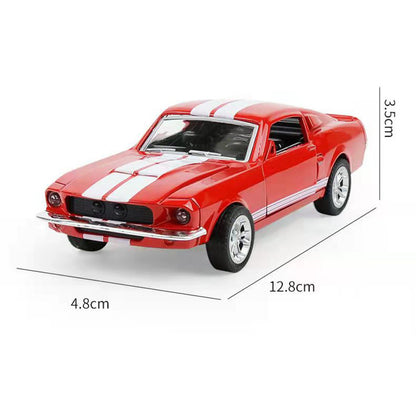 1/32 Alloy Diecast Ford Mustang Vintage Car Model Classic Pull Back Car Miniature Vehicle