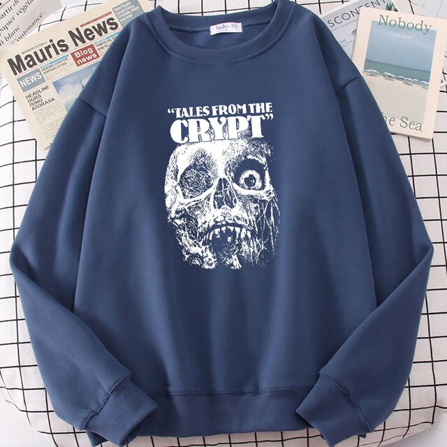 Tales From The Crypt Skull Print Womens Sweater