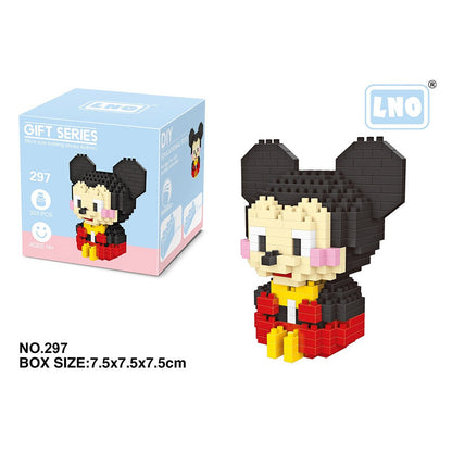 Disney building blocks Bricks assembly Mickey Mouse Minnie Donald Duck Pooh Bear Anime Mini Action Figures Heads Toys kids Gifts