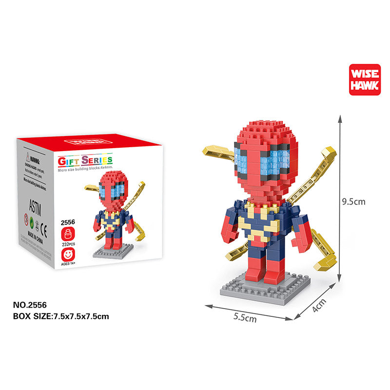 Disney Movie building blocks Bricks assembly Spiderman Ant-Man Venom Captain  Anime Mini Action Figures Heads Toys kids Gifts