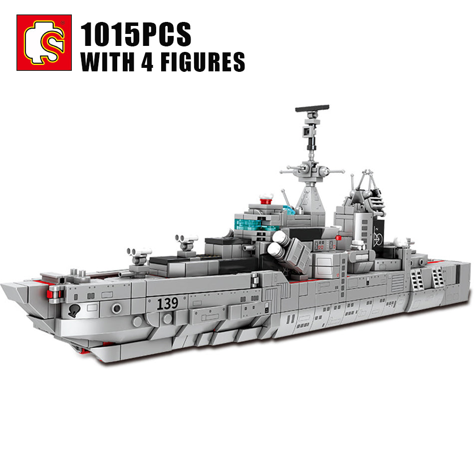 Military Destroyer Model Building Blocks